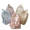 Schoolbag school bag solid color simple college student Japanese versatile backpack ins large capacity girl light backpack lazy wind