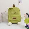 Niche Cartoon Corduroy Backpack Female College Student Small Schoolbag High School Korean Version New Ins Large-capacity Backpack