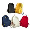 Schoolbag Korean version ins Large capacity solid color campus simple and lightweight versatile letter schoolbag 3rd to 6th grade students shoulder