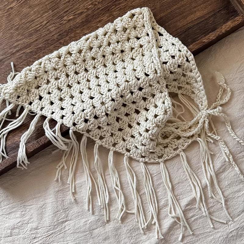 1 Stück Damen Dreiecksschal Y2K Verstellbar Quastenakzent Lässig Schickes Accessoire Für Reisen