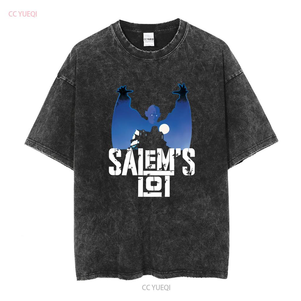 Salems Lot Klassischer Horrorfilm Vampir T-Shirt 255 Lang- oder Kurzarm Vintage Gewaschenes Oberteil Für Den Alltag Vielseitig