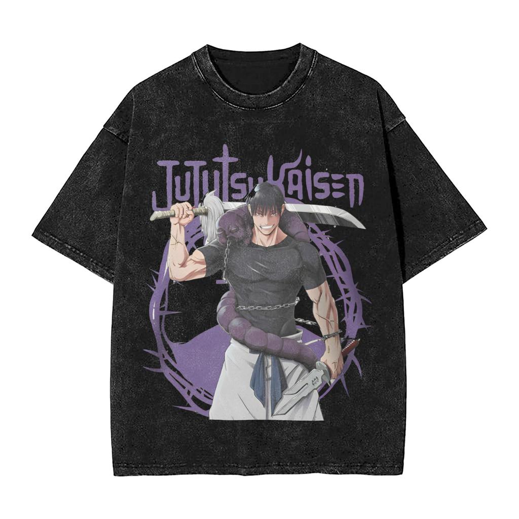 Gojo Satoru Anime Jujutsu Kaisen Camiseta de Verano Harajuku Hombre Algodón Fitness Vintage Calle Oversize Mujer Manga Corta