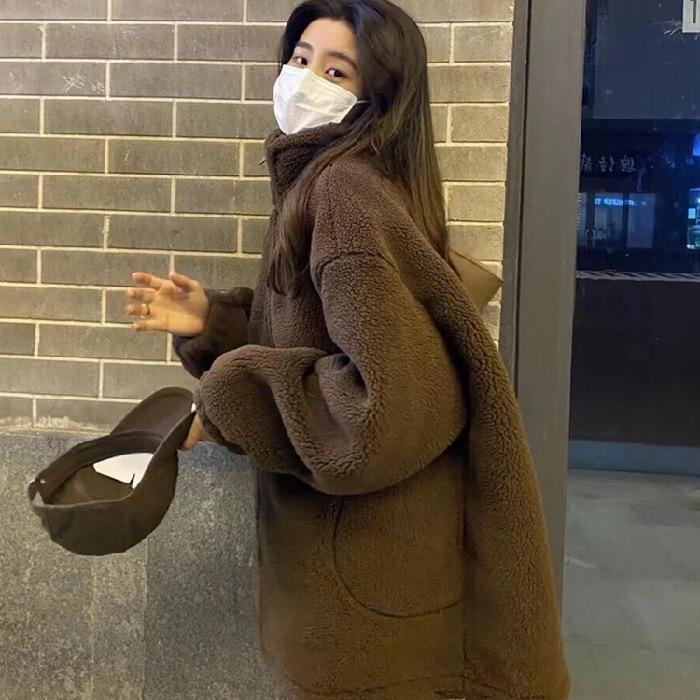 Пальто из овчины для женщин, Утолщенный мех для осени и зимы, Цельный гранулированный мех овчины, Новый стиль M