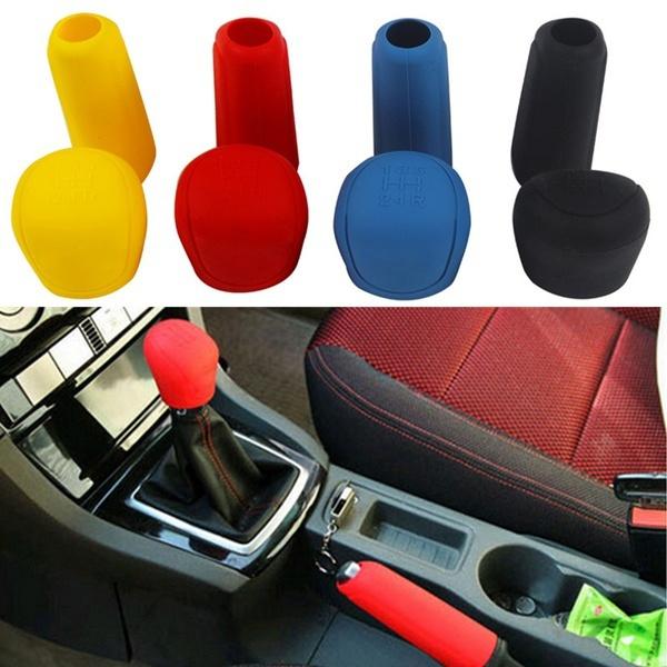 Car Styling Universal Handbrake Grips Durable Car Interior Decoration Gear Shift Collars Silicone Ge