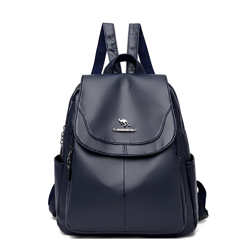 Women's Genuine Leather Anti-Theft Fashion Backpack - Versatile, Multifunctional, and Elegant Design.