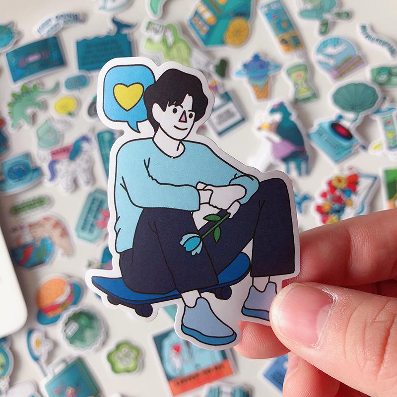 Korean Ardium Mulan Series Heart & Girly Waterproof Planner Stickers for DIY Decoration