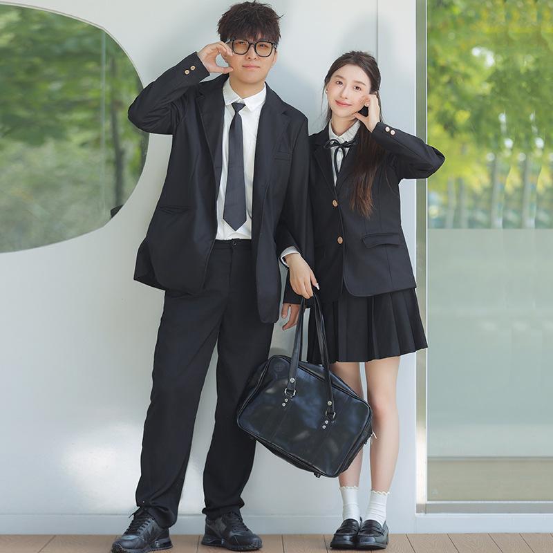 Japanese Style Academy Couple JK Uniform Set - Middle School Student Suit Jacket