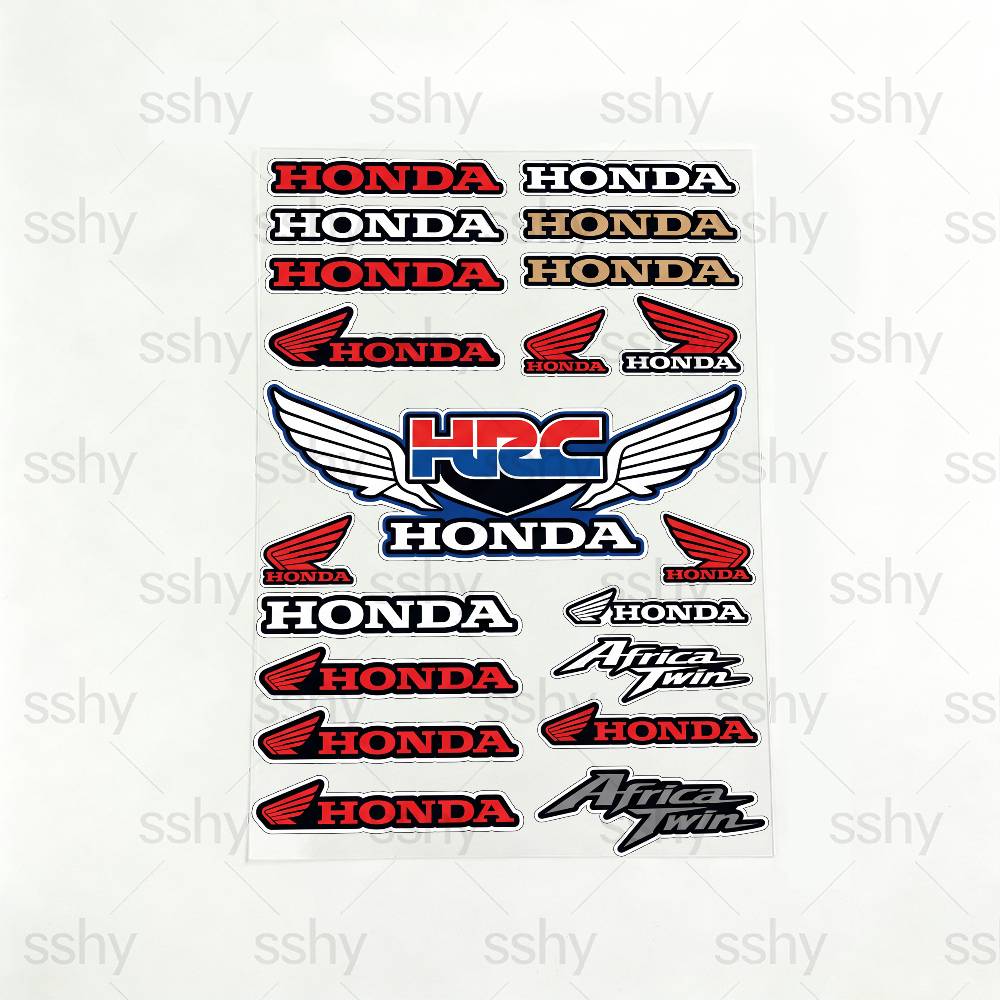 AAAHM1 FOR HONDA RACING Long Lasting Waterproof Reflective Sticker Scratch Conceal Fit Motorcycle Car Helmet Fridge Water Cup Decals
