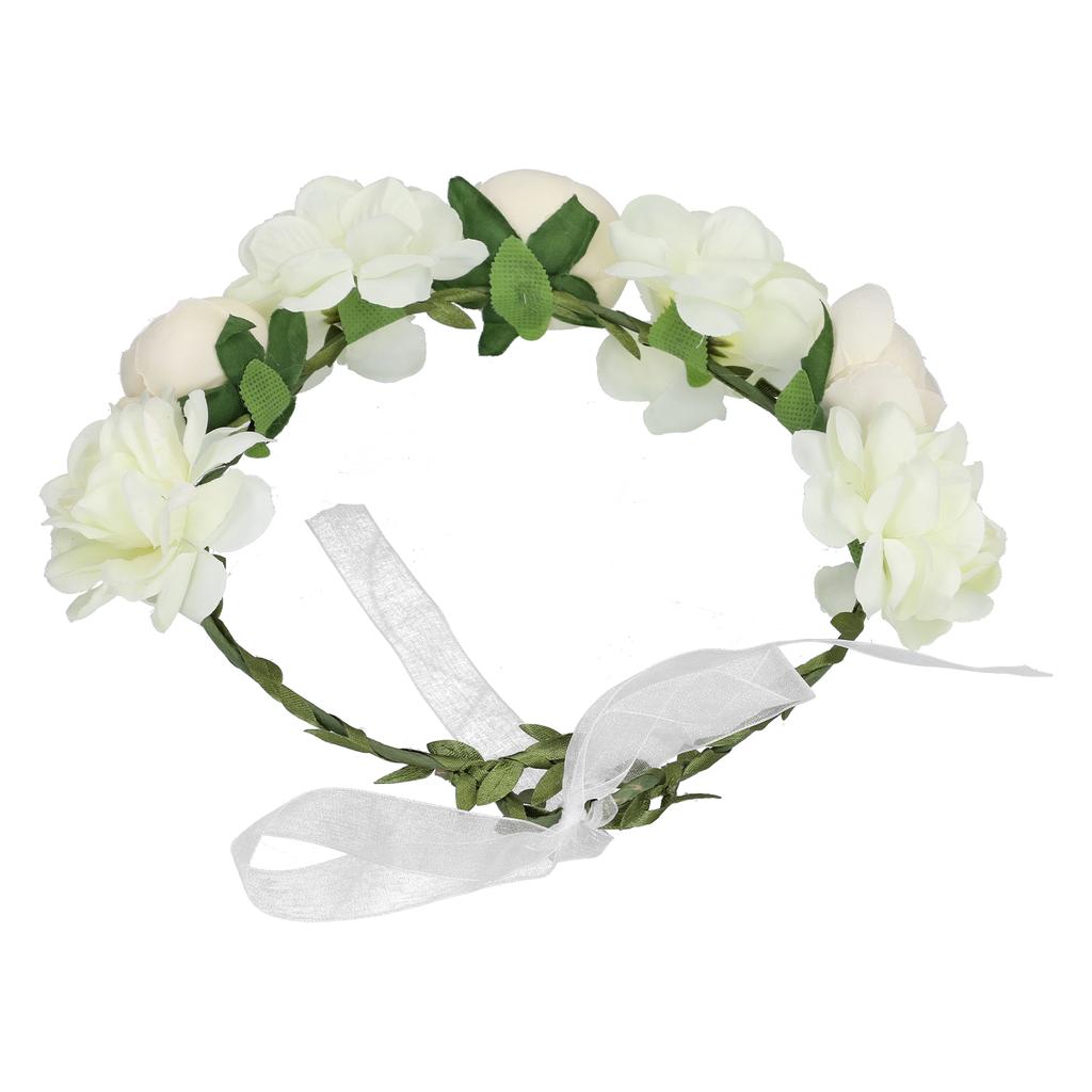   Flower Wreath Headband Floral Garland Headpiece Artificial Floral Crown for Women