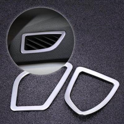 2 piezas de embellecedores de salida de ventilación de aire acondicionado interior de coche en cromo plateado para BMW Serie 3 4 GT F30 F32 F34