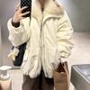Women's 2025 Winter French Oversized Faux Fur Collar Down Coat