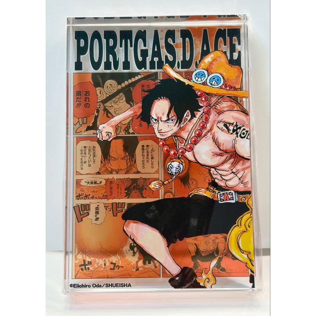 Used [Unopened item] One Piece Portgas D. Ace Acrylic Block Ace