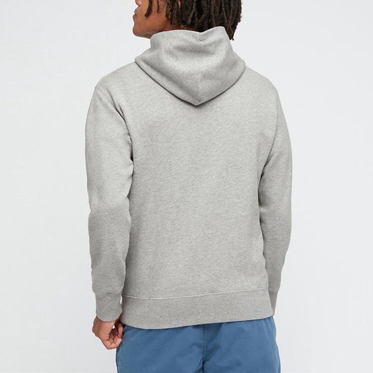 UNIQLO Cartoon Letter Print Long Sleeve Sweatshirt Unisex sweatshirt Gray 437646-03