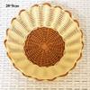 Hardness Rattan Wicker Woven Serving Baskets Household Handwoven Bread Fruit Vegetables Basket 8 Styles Hot Pot Platter