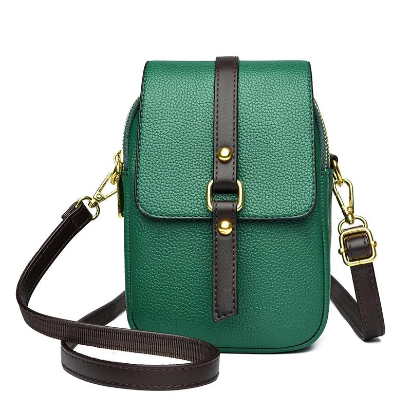 Genți de umăr din piele PU cu design vestimentar pentru femei, genți de mână și portofele retro de marcă, genți de mână pentru telefon mobil, genți de mesaje pentru femei