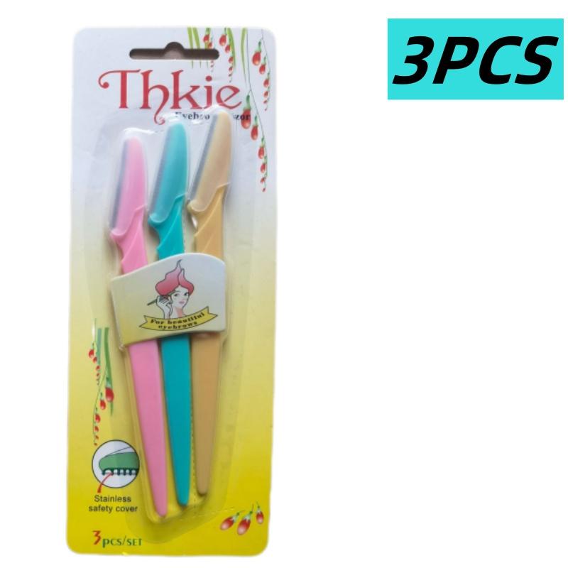 YS00025-3pcs Eyebrow Scraper, Macro Stainless Steel Eyebrow Trimming Blade, Beginner s Set of Beauty Tools