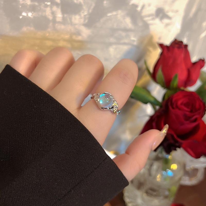Stone Ring Light Luxury  Zircon Finger Ring Versatile Ring