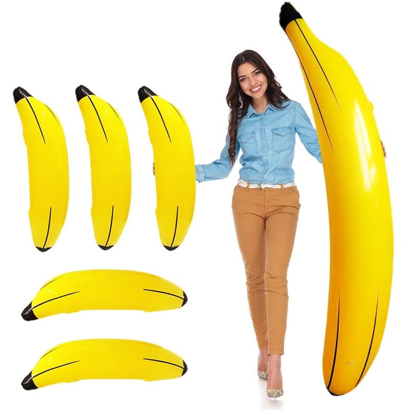 Banana Gonfiabile Giocattolo 180 cm Grande Frutta in PVC Oggetto di Scena Gioco per Feste Lancio Anelli Interattivo Bar Locale Notturno Decorazione per Bambini Adulti