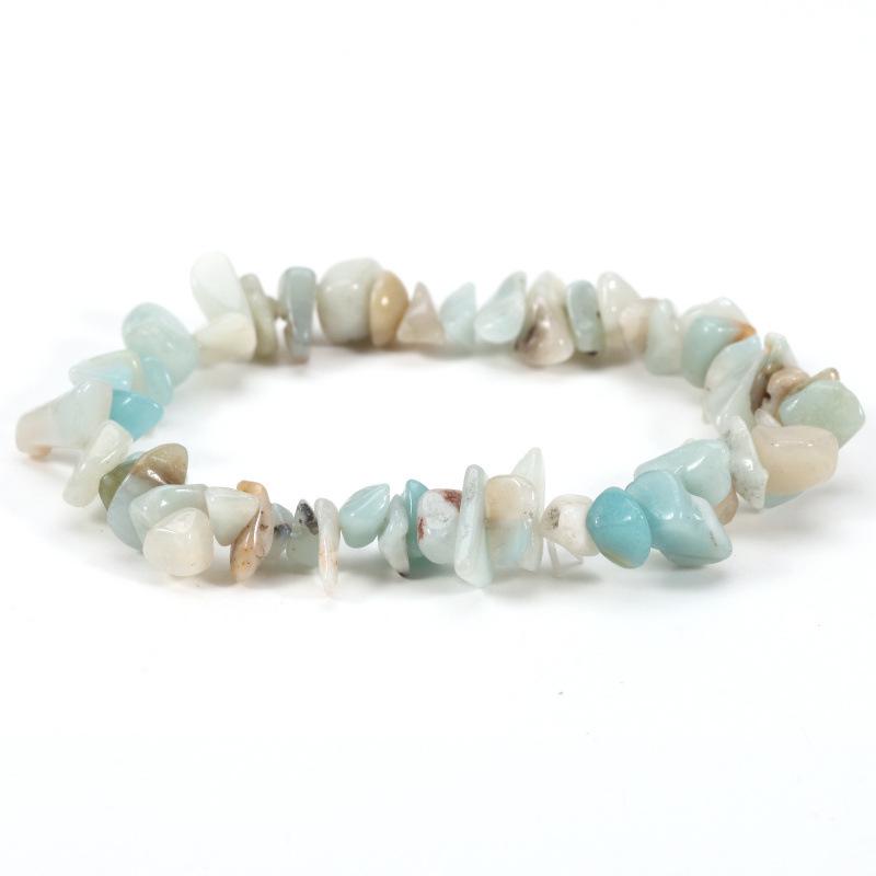 Amethyst & Amazonit Splitstein Elastisches Armband