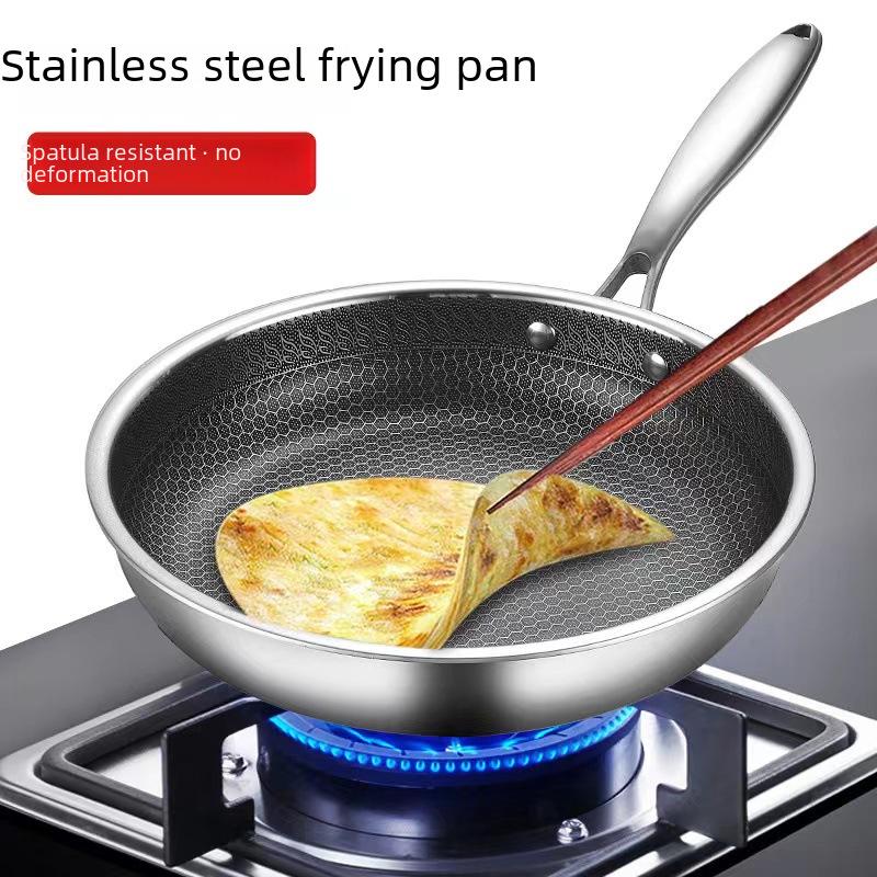 Stainless Steel Non-Stick Honeycomb Frying Pan for Omelettes and Steaks