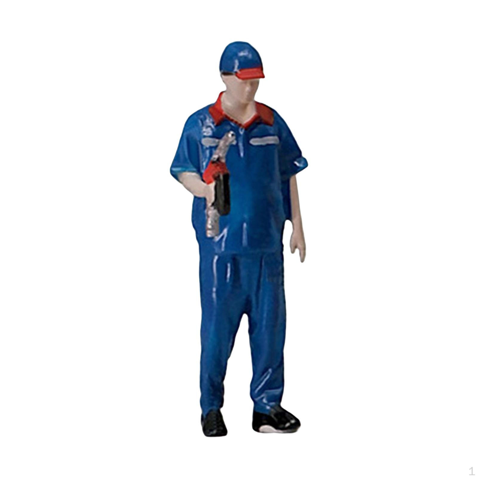 

Hand Painted 1/64 Miniature Model Gas Station People Figures Diorama Accessories Scenario Children Lift Rigt Hand