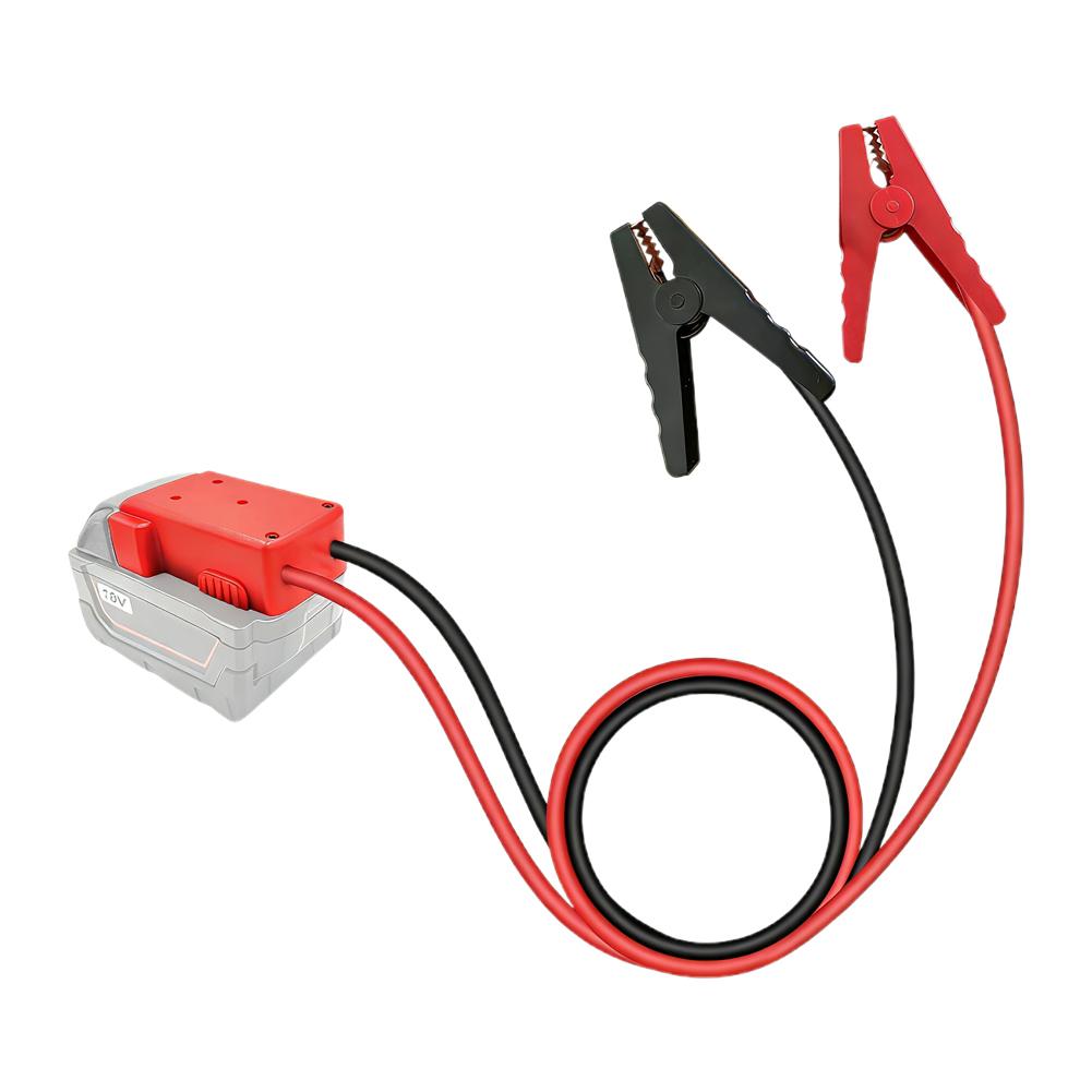 18V Battery Adapter Jump Starter, Anti-Spark Jumper Cable Clamps, Emergency Car Battery Booster for Dead Vehicle