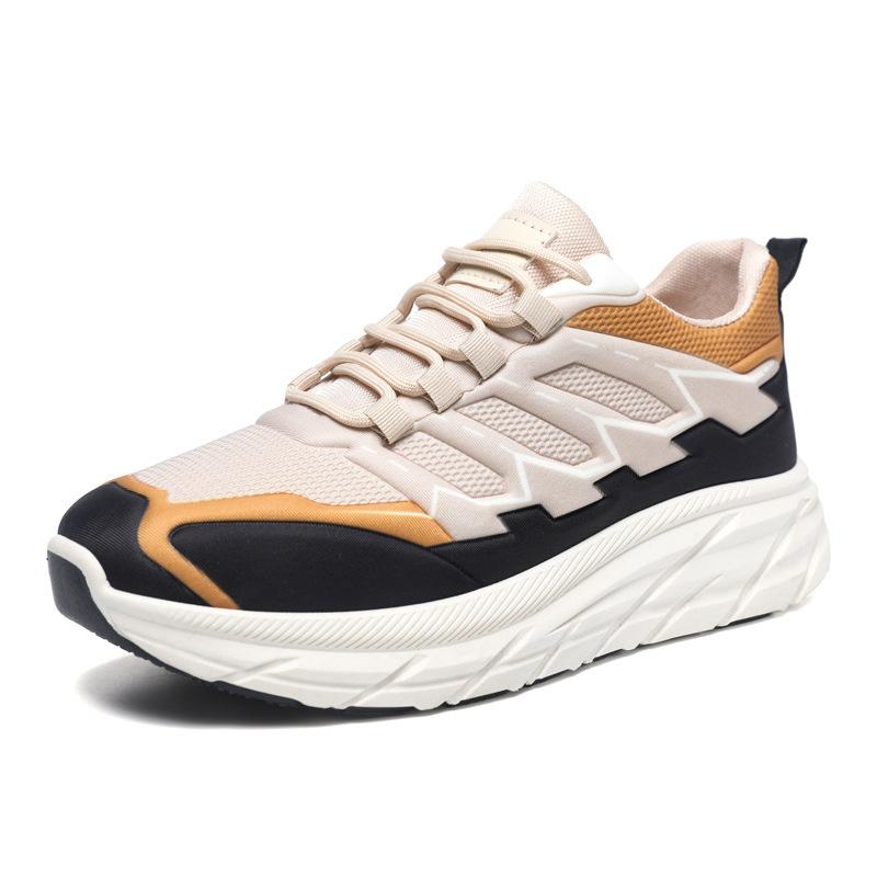 Fashion Spring and Autumn New Breathable Men's Shoes Thick Bottom Anti Slip Wear Resistant Running Sports and Leisure Shoes