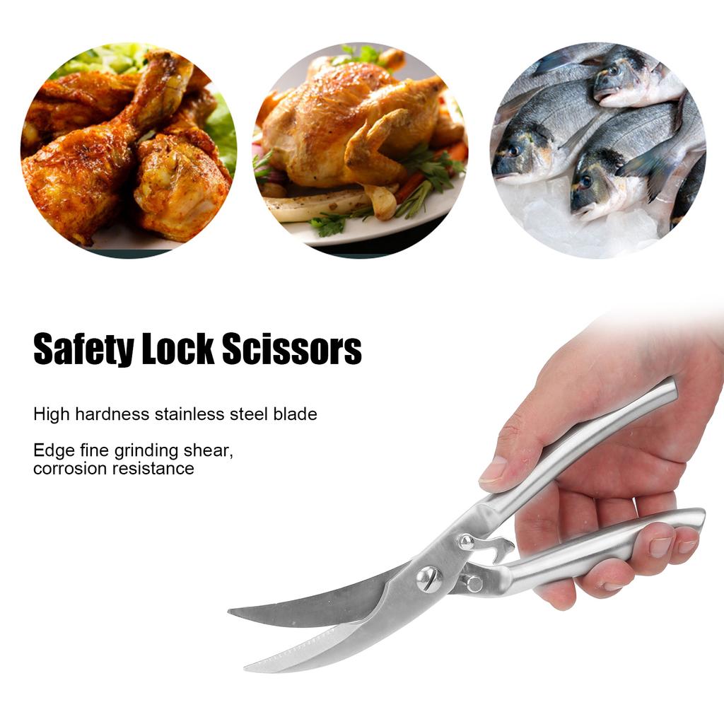 Stainless Steel Shears Scissors Lock Heavy Duty High Hardness Thickening Scissors