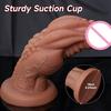 Nový silikonový ultra silný realistický ženský imitace skutečný a falešný penis pěst anální zátka super velký penis hračka pro dospělé