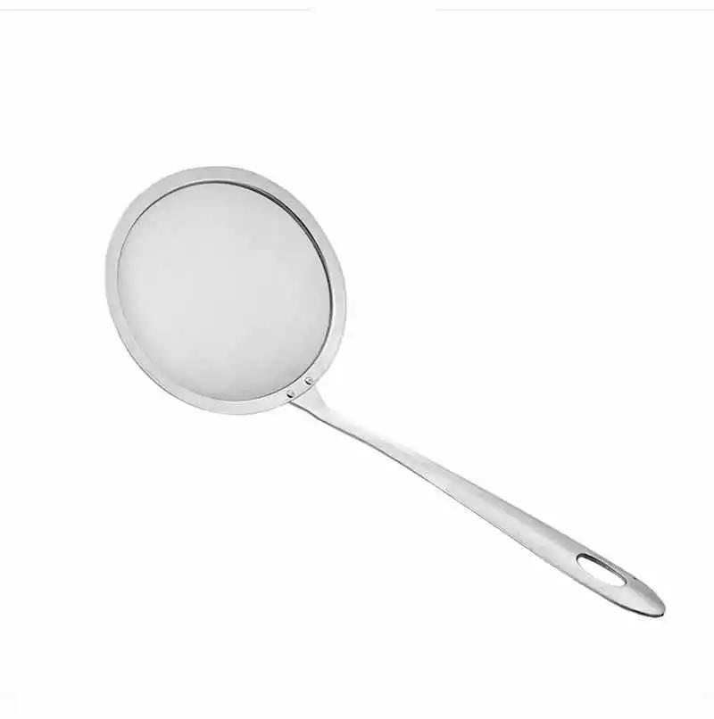 304 Stainless Steel Soy Milk Machine Filter Dregs Oil Foam Fishing Spoon Pot Colander Strainer Wire Fine Mesh Flour Sifter Sieve