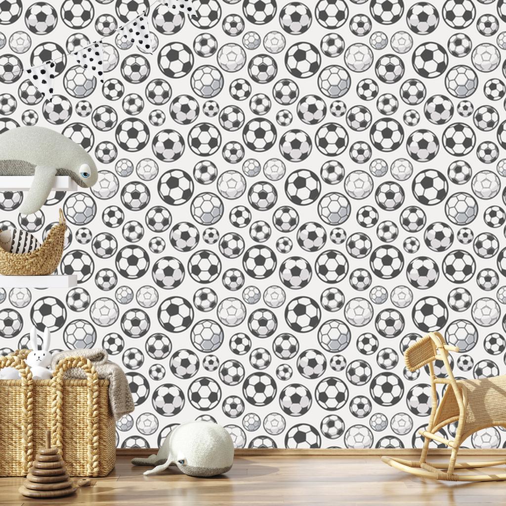 Sketched Football Wallpaper for Living Room and Bedroom 50x1000