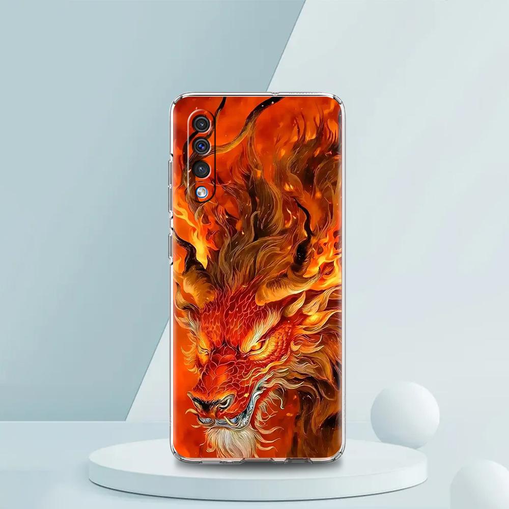 Chinese Dragon Transparent Phone Case for Samsung Galaxy A12 A50 A52 A70 A40 A10 A20 A30 A02 A03S A04 Cover Silicone Shell Capas
