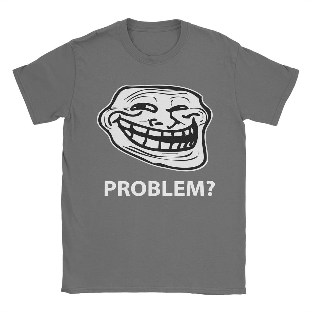 Trollface Meme Rage Comic Funny Troll Joke Internet TShirts Men Vintage 100 Cotton Tee Shirt T Shirts Gift Idea Clothing