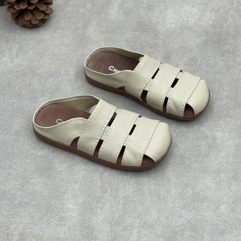 New Style Oversized Shoes with Thick Soles and Soft Leather Soles - Women s Flip-flops 35