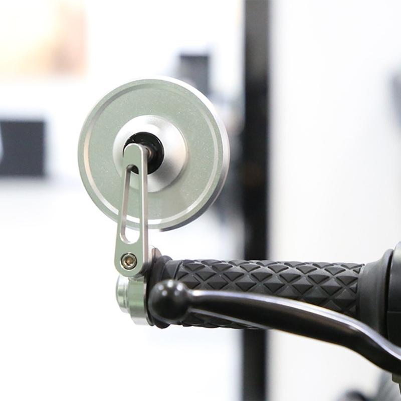 7/8’’ Vintage Motorcycles Handlebar End Mirror Black Round for ATV Scooter Dirt Bike with 22mm 7/8'' Handlebar