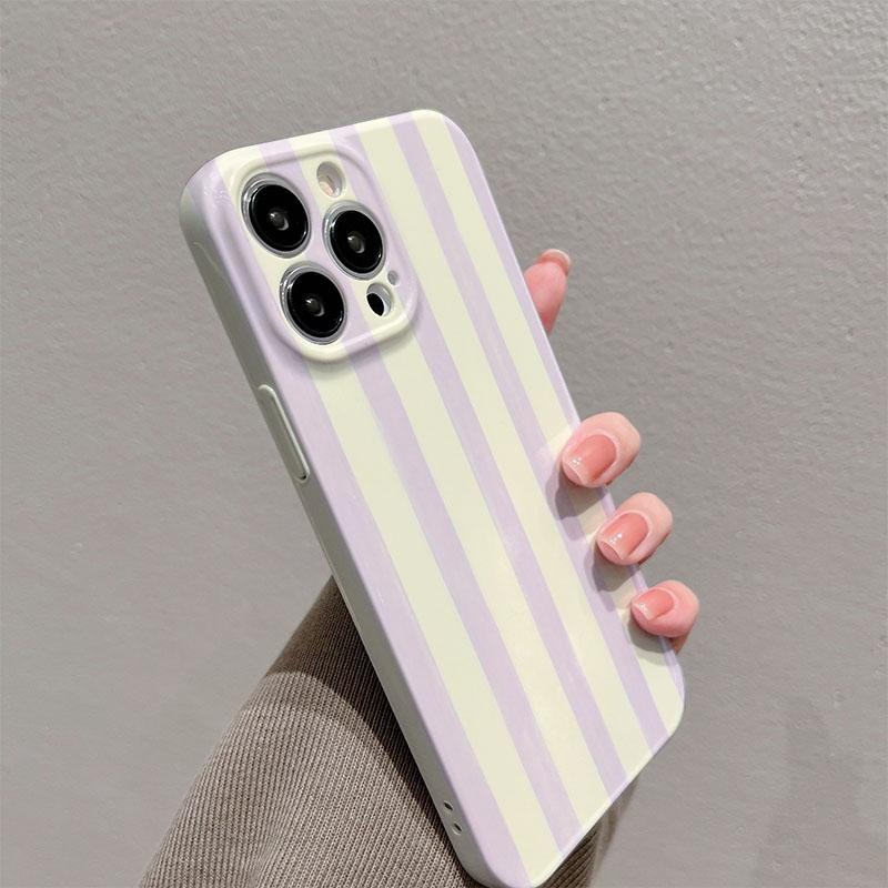 Luxury Clmj Swag Purple Stripe Phone Case for Xiaomi Mi 15T 14T 13 12 10 11 Poco C40 M5 X3 F4 NFC Pro 4G 5G Glossy Film Hard PC