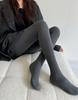 5colors Vertical Striped Tights Lolita JK Style Women Retro Knitted Leggings Thermal Slimming Pantyhose Trendy Stocking Leggings