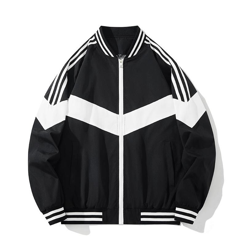 Μπουφάν Ανδρικό Λεπτό Αντίθετου Χρώματος Φθινόπωρο και Χειμώνας Νέο Ανδρικό Κορεατικής Έκδοσης Στενό Πράσινο Καθημερινό Μπουφάν Ριγέ