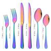 1/4Set Silver Food Portable Dinnerware Cutlery Stainless Steel Fkatware Fork Knife Spoon Dinner Set Silverware Tableware Set