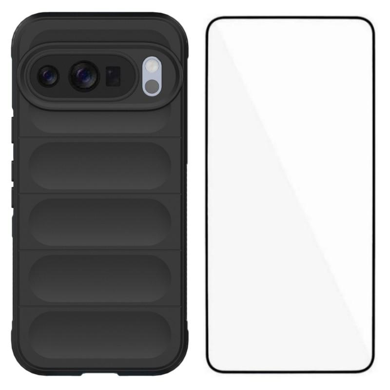 For Google Pixel 10 TPU Case WANLONFENG HD Series Anti Slip Phone Cover with Tempered Glass