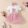 Mädchen Casual Fashion Set Sommer Kinder Niedlichen Bären Kurzarm Rock Set