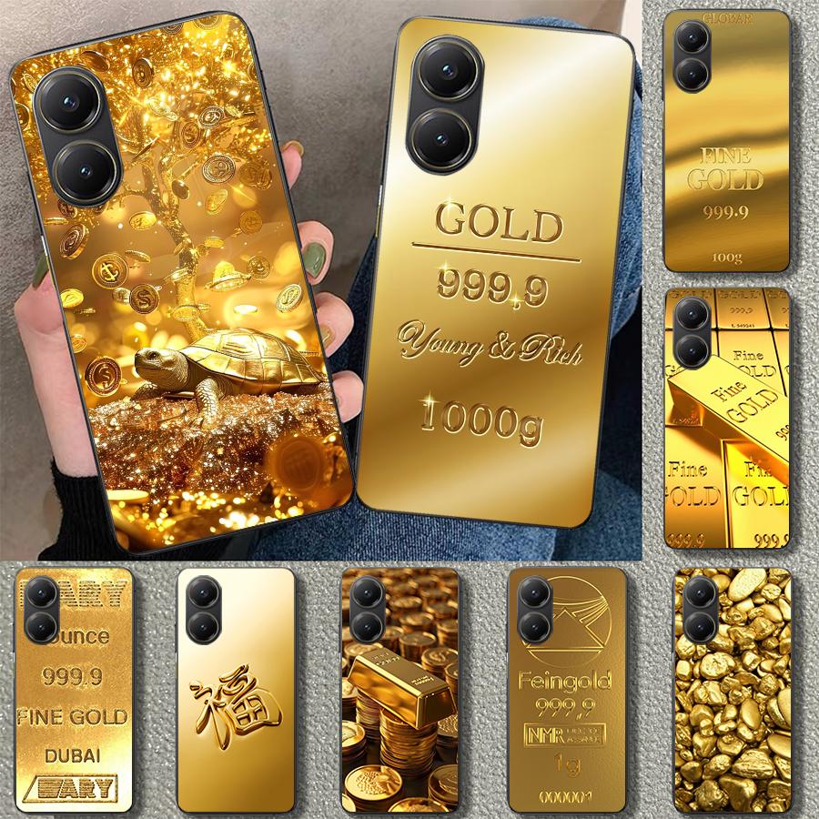 Fine Gold Pattern Printing Phone Case Cover for Xiaomi Poco X6 X5 X7 Pro F7 Ultra Redmi 15C 15 13C 13 12C 12 10C 10 10A 9C 9A 9T