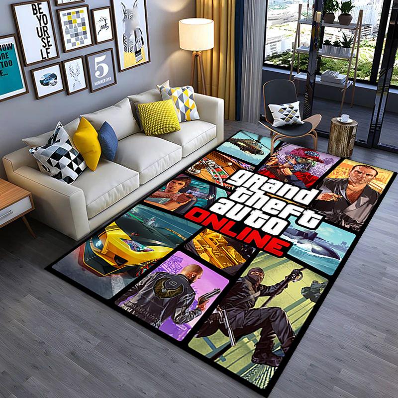 Grand Theft Auto Online: Covor de Aventură cu Octan Ridicat Potrivit pentru toate anotimpurile Decor Acasă Modă Cadouri de Crăciun Artă