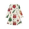 Julekjole med lange ermer for jenter - Farge Lommekjole