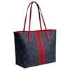 Coach City 33 Brand Printed Letter Logo Coated Canvas Tote Shopping Bag Shoulder Bag Large Women Tote Denim-Blue CBI79-IMY3L