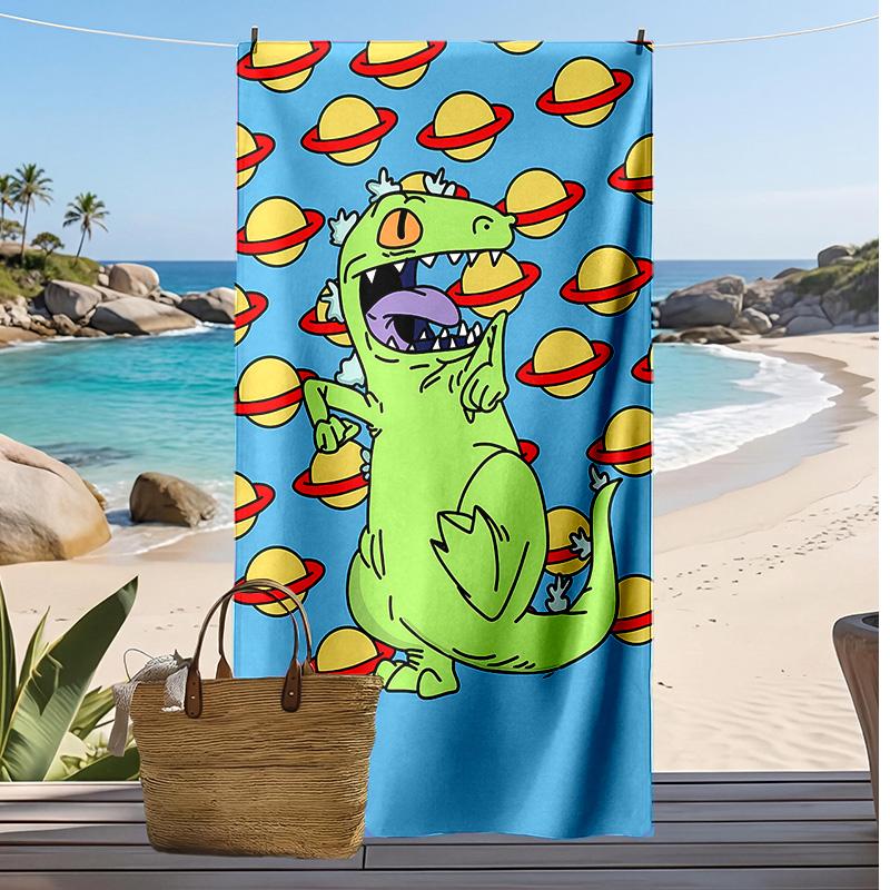 rugrats Printed Quick Dry Beach Towel Super Absorbent Soft Lightweight Bath Towel for Pool Summer Travel