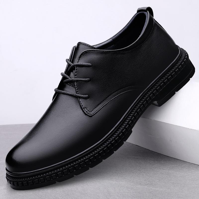 

Premium Men s Business Casual Shoes Leather Lace Up Oxfords Handcrafted Comfortable Formal Office Dress Wear 38 чёрный