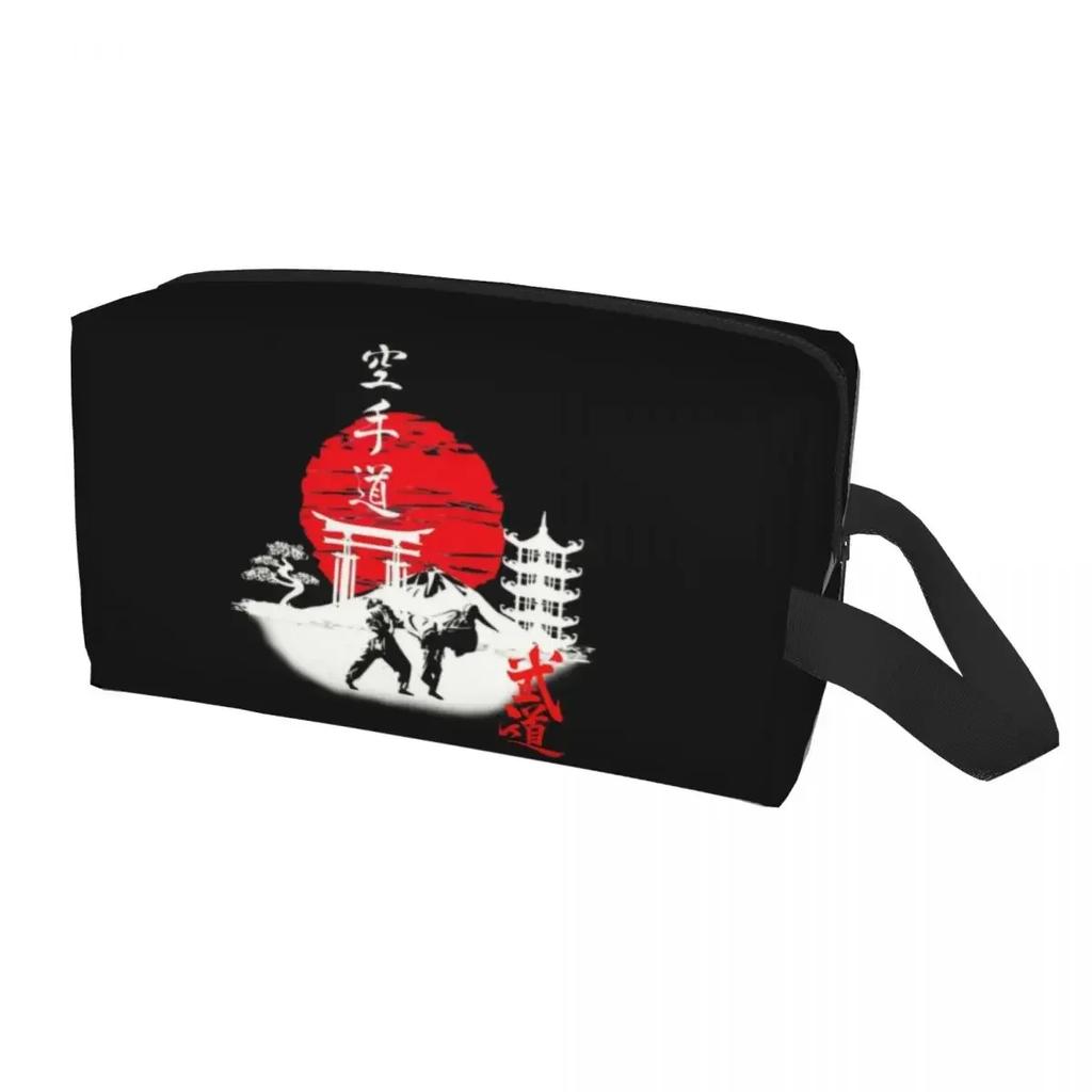 Karate Kyokushin Toiletry Bag for Women Martial Organizer Lady Beauty Storage Dopp Kit Case