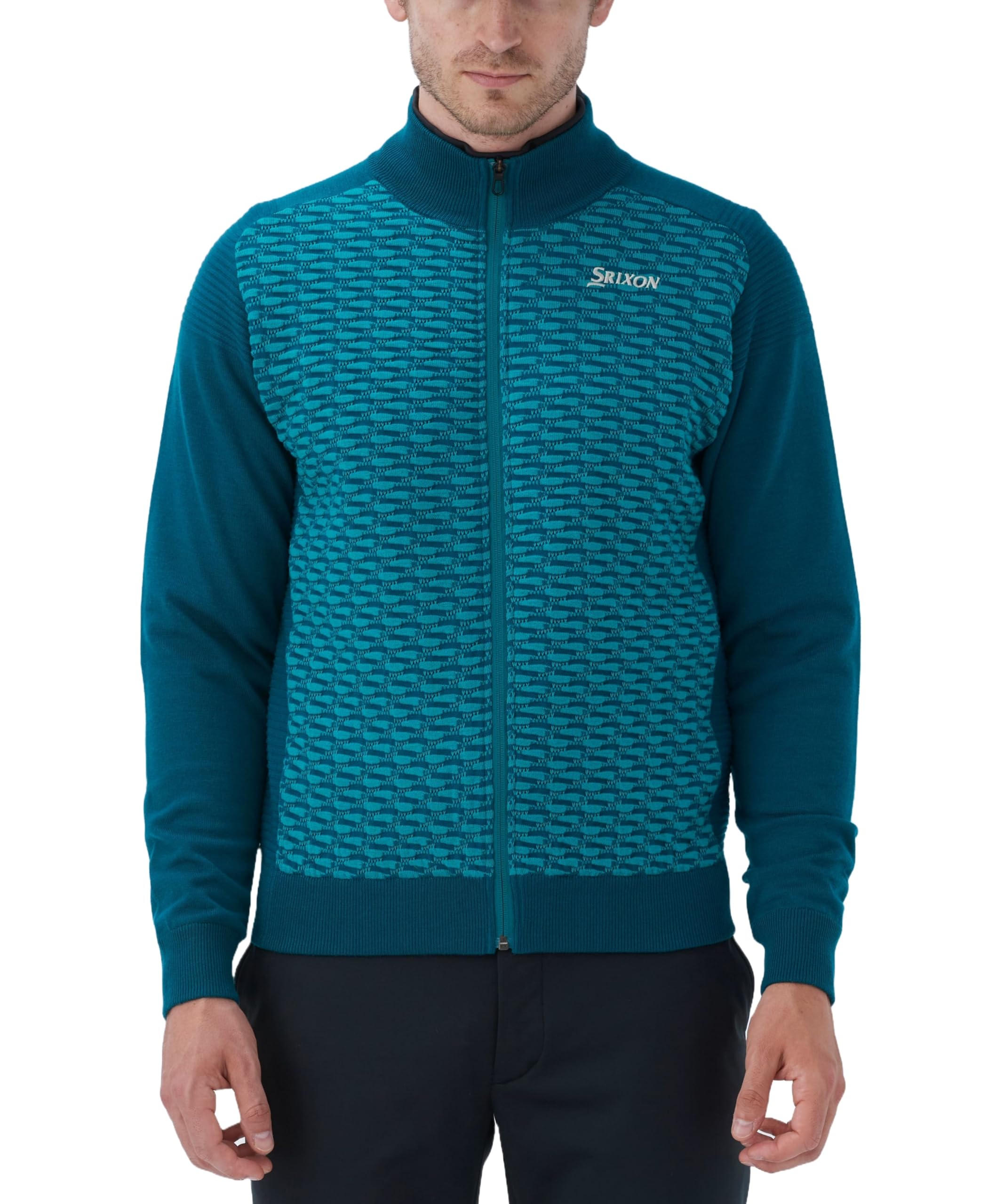 

Srixon RG4FST05M Sweater with HeatNavi Geometric and Cold Weather Developed in collaboration with professional golfer Men s (Green, GR00) Lining,