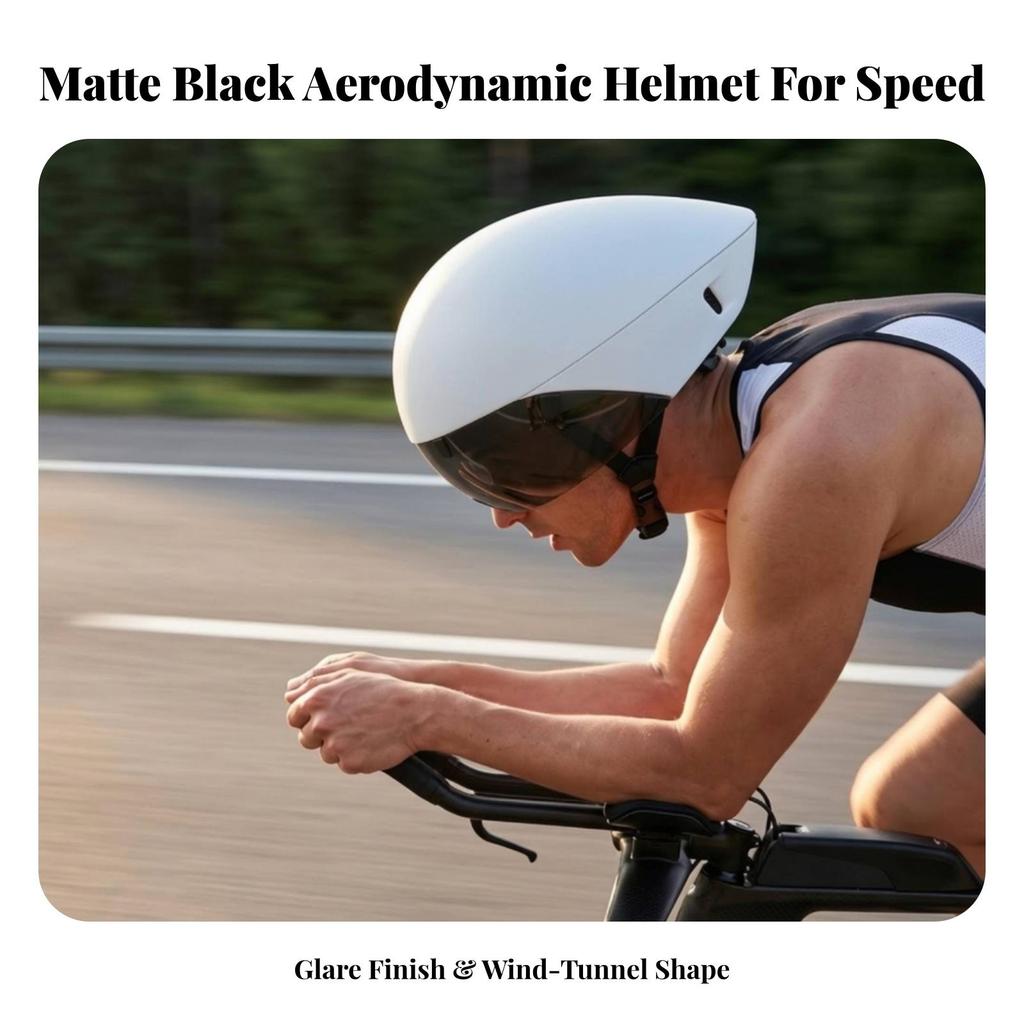 Helmet with Quick-Release Visor Lightweight Road Bike Matte